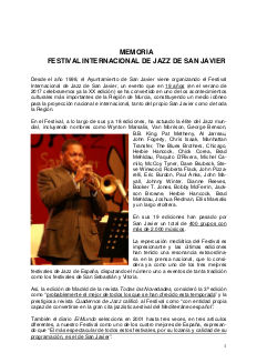 El Festival de Jazz de San Javier cumple 20 años