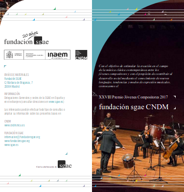 Abierta la convocatoria del XXVIII Premio Jóvenes Compositores 2017