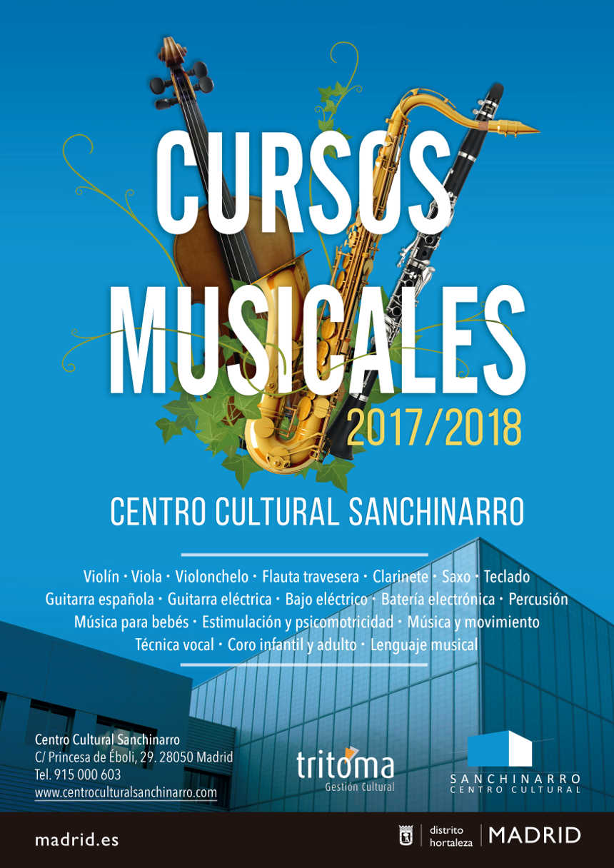 Cursos musicales en el Centro Cultural Sanchinarro 2017 / 2018