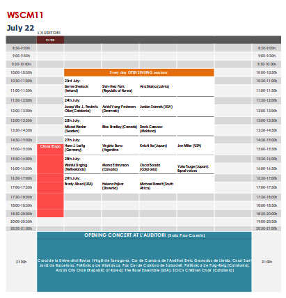 11º Simposio Mundial de Música Coral en Barcelona 11º Simposio Mundial de Música Coral en Barcelona
