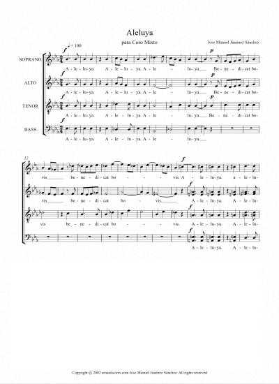 Partitura para coro IV – Nivel de dificultad: medio