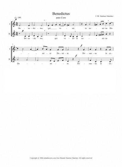 Partitura para coro VI – Nivel de dificultad: medio