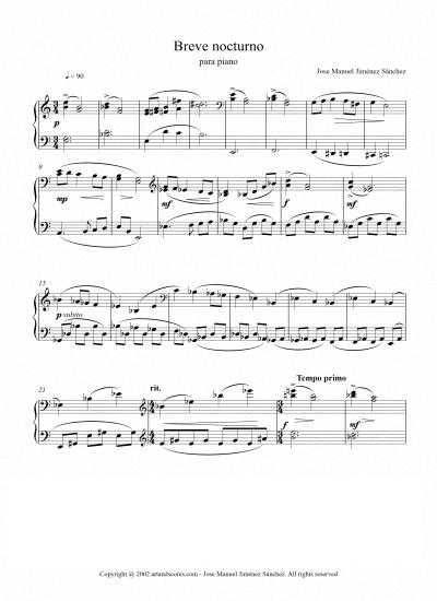 Partitura para piano IV – Nivel de dificultad: bajo