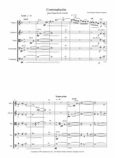 Partitura para orquesta de cuerda II – Nivel de dificultad: medio