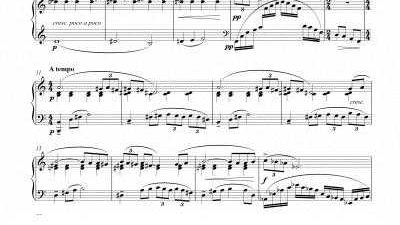 Partitura para piano III - Nivel de dificultad: medio