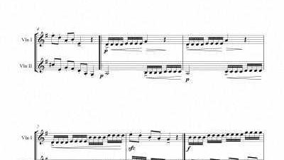 Partitura para dúo de violín IX - Nivel de dificultad: medio