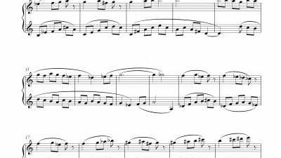 Partitura para piano V - Nivel de dificultad: medio