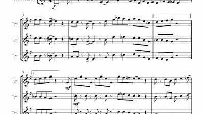 Partitura para trompeta - Nivel de dificultad: medio