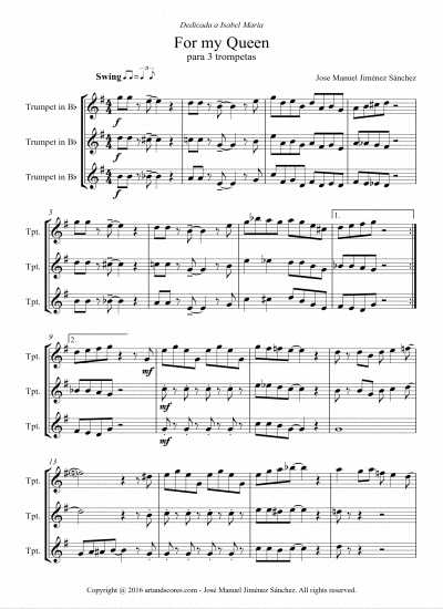 Partitura para trompeta – Nivel de dificultad: medio