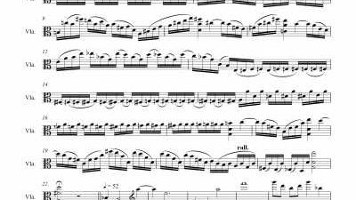 Partitura para viola. Haikus - Nivel de dificultad: medio