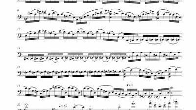 Partitura para violonchelo. Haikus - Nivel de dificultad: medio
