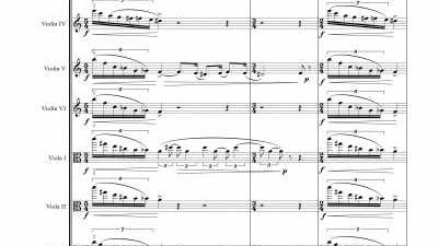 Partitura para orquesta de cuerda I - Nivel de dificultad: alto