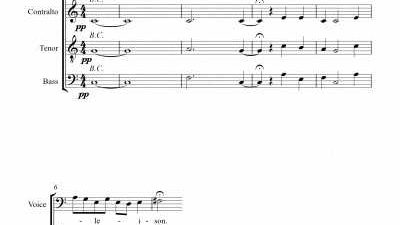 Partitura para coro I - Nivel de dificultad: bajo