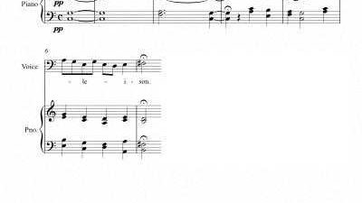 Partitura para voz y piano IV - Nivel de dificultad: medio