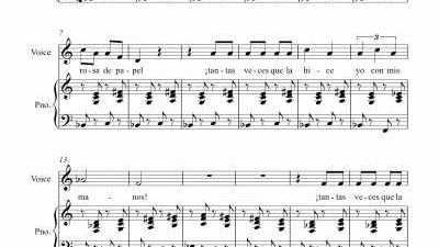 Partitura para voz y piano I - Nivel de dificultad: medio
