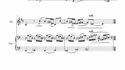 Partitura para trompeta y piano II - Nivel de dificultad: medio
