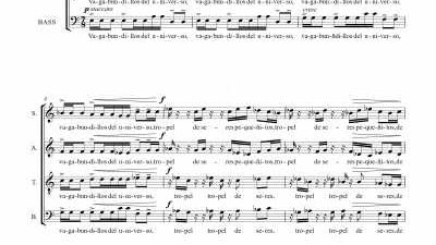Partitura para coro III - Nivel de dificultad: medio