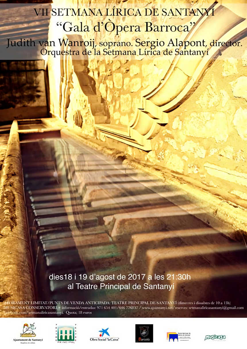 Semana Lírica de Santanyí con ópera barroca, Judith van Wanroij y Sergio Alapont