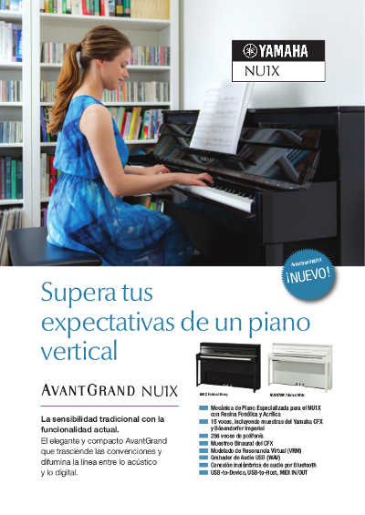 Lanzamiento mundial del  piano digital híbrido NU1X de YAMAHA  el 1 de septiembre de 2017