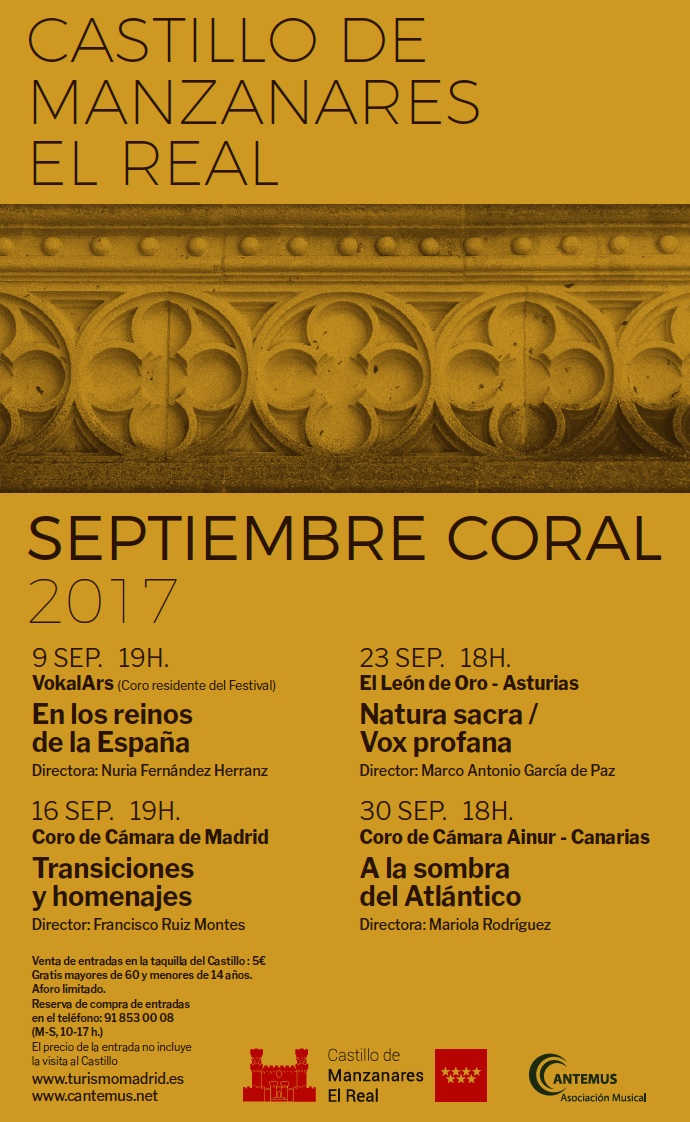Castillo de Manzanares el Real celebra el Festival Septiembre Coral