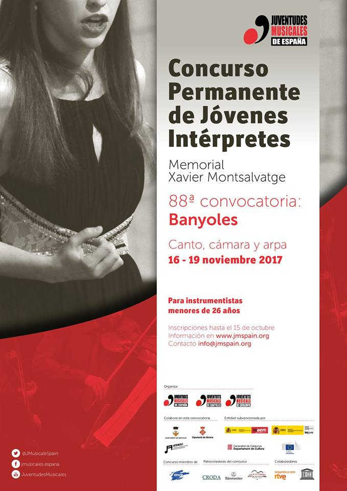 Concurso Permanente de Jóvenes Intérpretes – Canto, Arpa y Música de Cámara