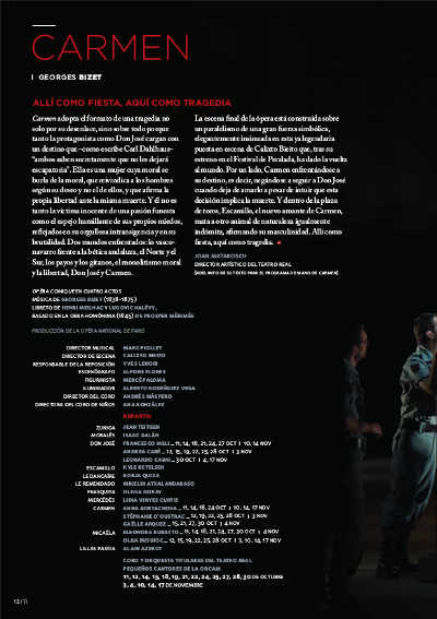 Actualizado: CARMEN, de Geroges Bizet en el Teatro Real