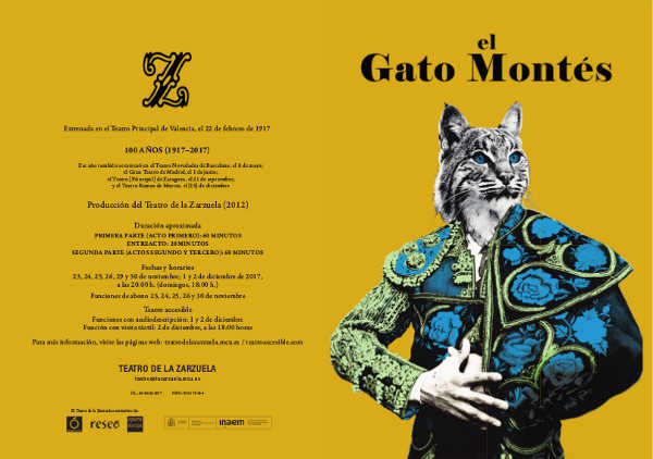 Teatro de la Zarzuela celebra 100 años de la ópera ‘El Gato Montés’ de Manuel Penella