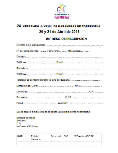 64 Certamen Internacional de Habaneras Polifonia de Torrevieja 2018 y Certamen Juvenil