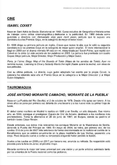 La Ritirata y Joan Manuel Serrat entre los galardonados con Premios de Cultura de la Comunidad de Madrid