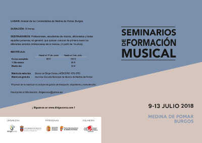 Dirige Coros presenta su programa de seminarios de verano en Medina del Pomar