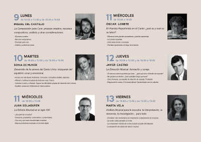 Dirige Coros presenta su programa de seminarios de verano en Medina del Pomar