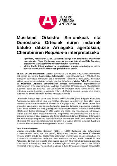 La Orquesta Sinfónica de Musikene y el Orfeón Donostiarra juntos en el Arriaga