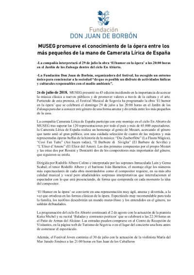 MUSEG promueve el conocimiento de la ópera entre los más pequeños