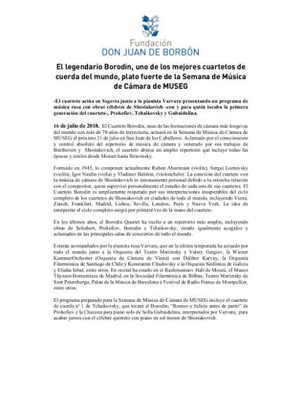 El legendario Borodin, uno de los mejores cuartetos de cuerda del mundo