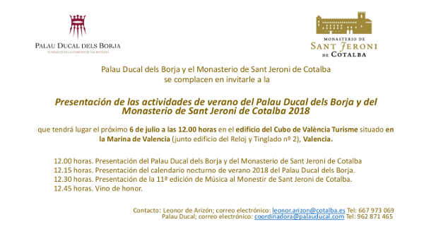 Dos monumentos históricos se unen para presentar programación de verano 2018