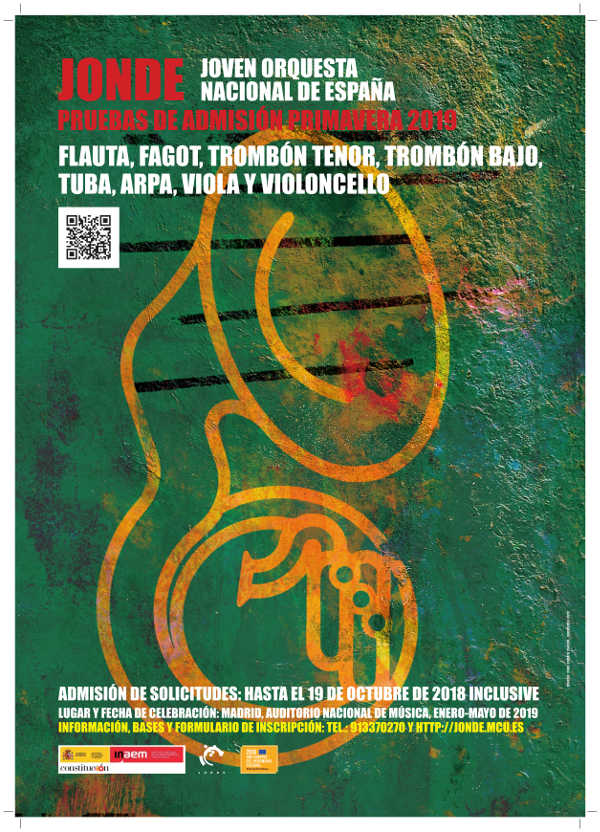 La Joven Orquesta Nacional de España, convoca pruebas de acceso 2019