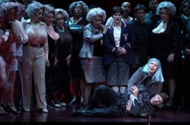 Marina Rebeka (Marguerite), Stéphane Degout (Valentin) y Coro Titular del Teatro Real