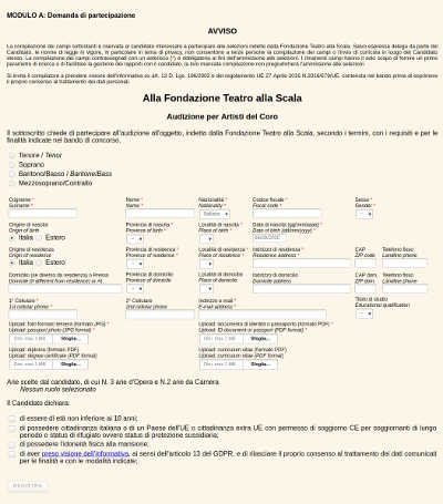 La Scala de Milán convoca nuevas audiciones para todas las voces del coro La Scala de Milán convoca nuevas audiciones para todas las voces del coro