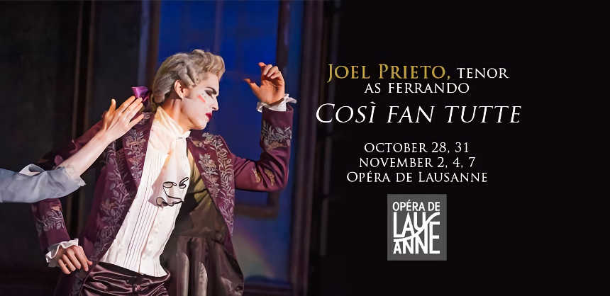 El tenor Joel Prieto debuta en la Ópera de Lausanne
