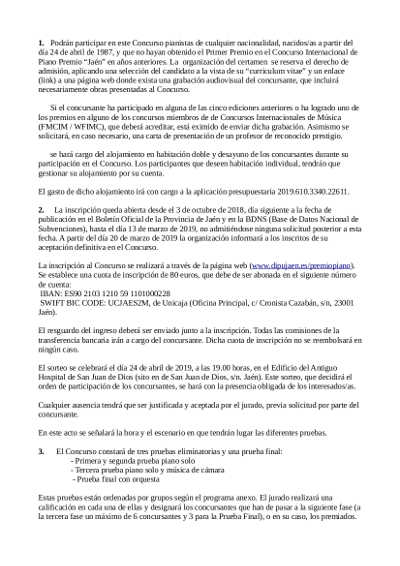 El Premio ‘Jaén’ de Piano abre hasta el 13 de marzo el plazo de inscripción para su 61ª edición