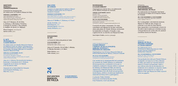 24º Encuentros Manuel de Falla – «Claude Debussy. La música nueva»