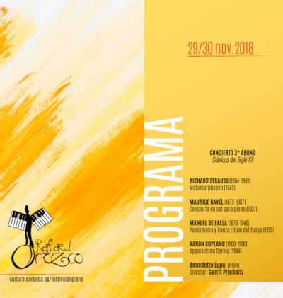 La Orquesta de Córdoba con un corcierto dentro del ciclo Clásicos del siglo XX