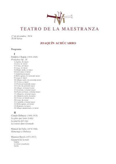 Joaquín Achúcarro en concierto en el Teatro de la Maestranza
