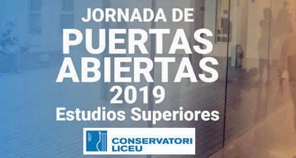 Jornada de Puertas Abiertas 2019 en el Conservatori Liceu de Barcelona