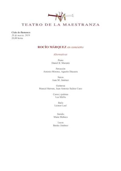 Rocío Márquez en concierto en el Teatro de la Maestranza de Sevilla