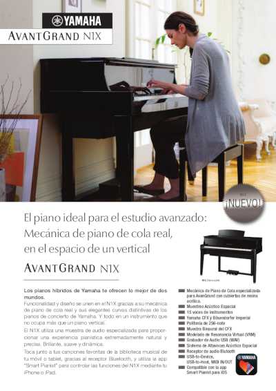 Nuevos modelos de pianos YAMAHA: AvantGrand N1X