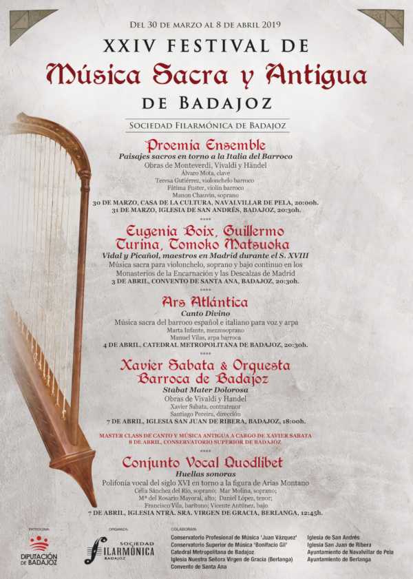 Presentado el XXIV Festival de Música Sacra y Antigua de Badajoz