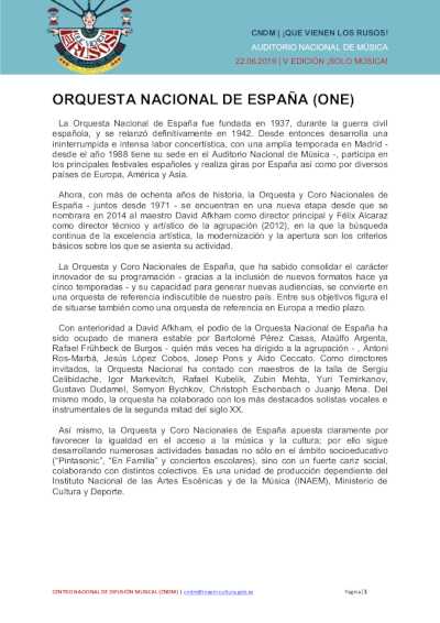 ¡SOLO MÚSICA! V – ¡QUE VIENEN LOS RUSOS!