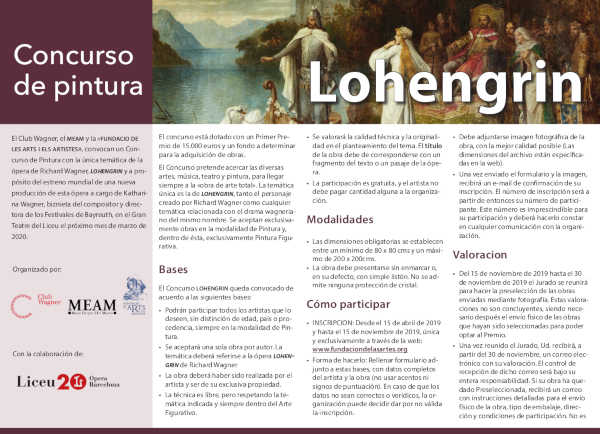 Fecha límite 15 de noviembre / Concurso internacional de pintura con motivo de la producción «Lohengrin»