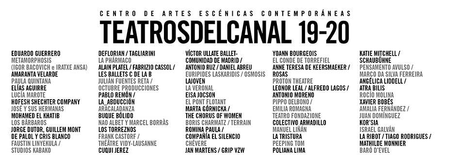 Los Teatros del Canal ponen a la venta los abonos para la nueva temporada 19/20 Los Teatros del Canal ponen a la venta los abonos para la nueva temporada 19/20